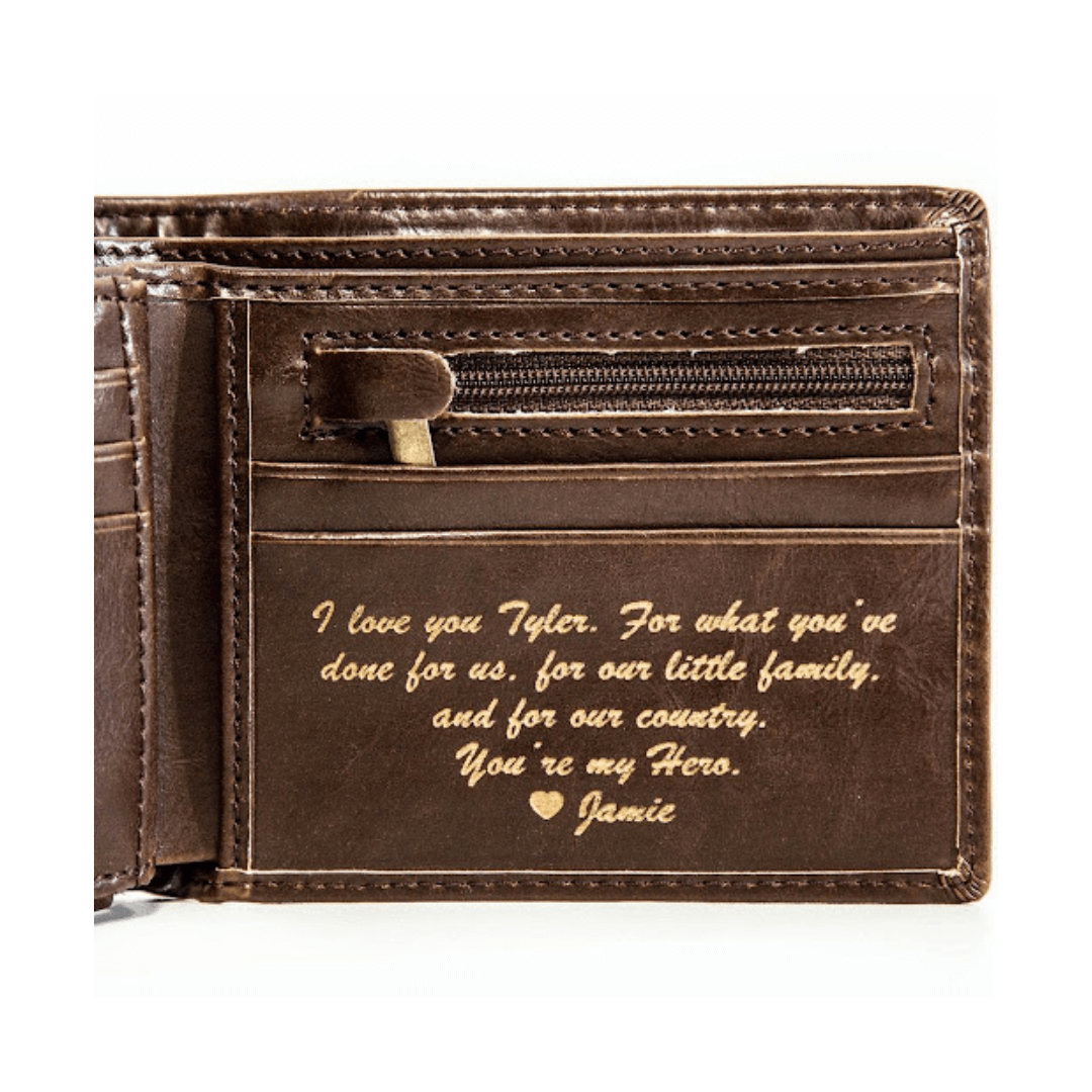 Swanky Badger wallet interior