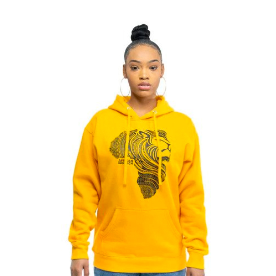 African Rich yellow hoodie