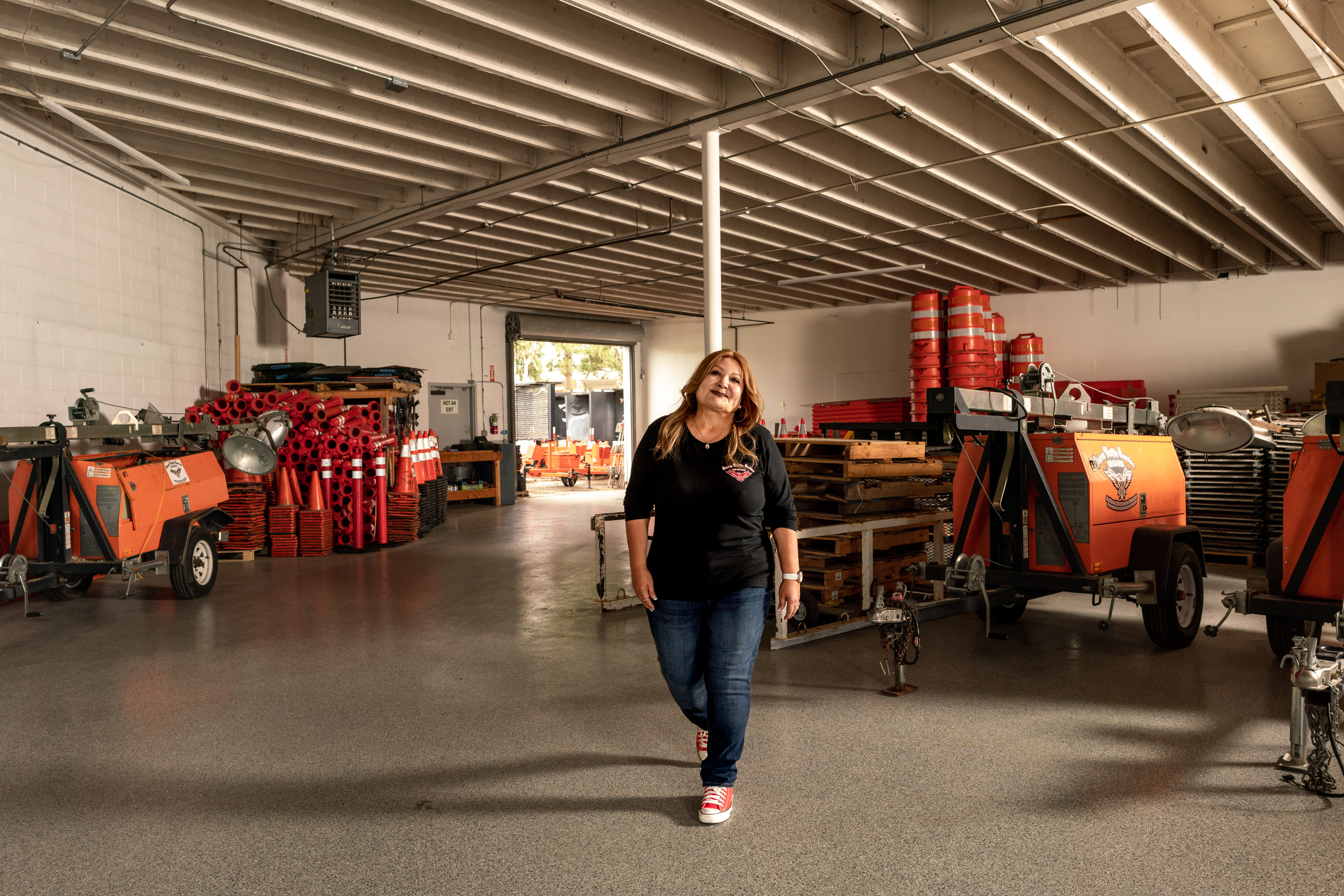Terry walks proudly through her commercial real estate space. 