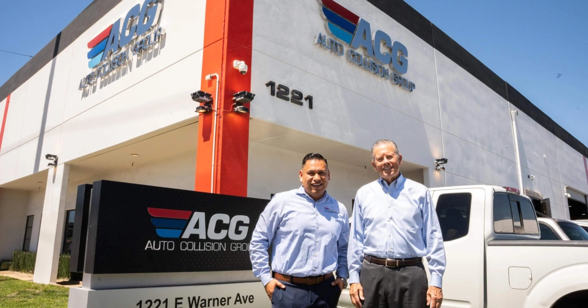 CDC Small Business Finance loan officer Mark Hogan and small business owner Jorge celebrate the purchase of his new building in Santa Ana, California.