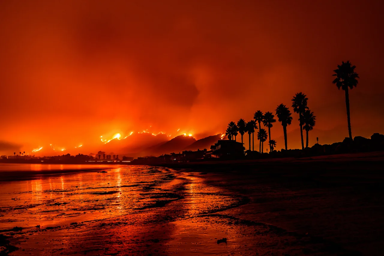 SBA Disaster Loan Los Angeles Wildfires 2025 firefighters at work in the wildfires