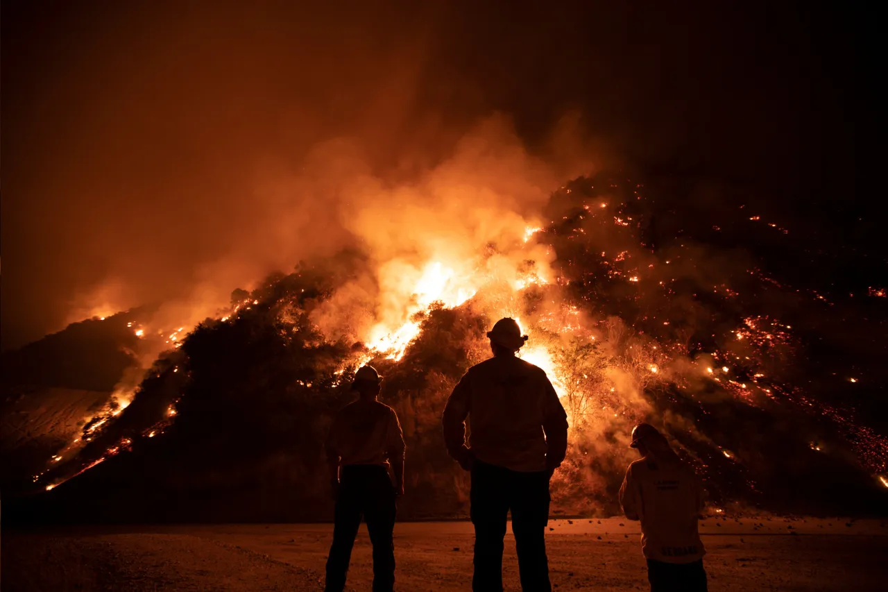 SBA Disaster Loan Los Angeles Wildfires 2025 firefighters at work in the wildfires