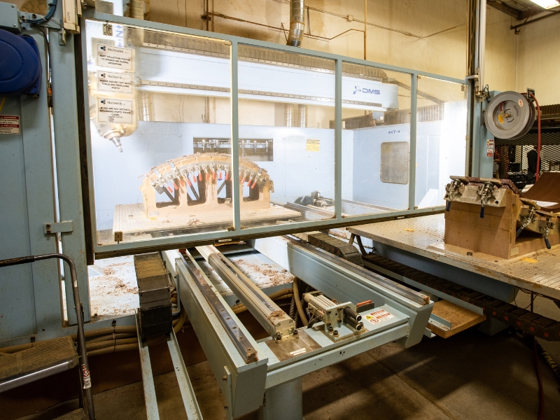 Warehouse view of heavy equipment